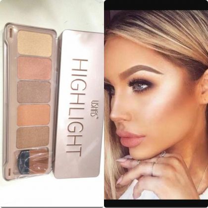 Ushas Highlighter Kit 5 Exciting Colors - Face Make-up - Best Price in Pakistan - HitShop.pk